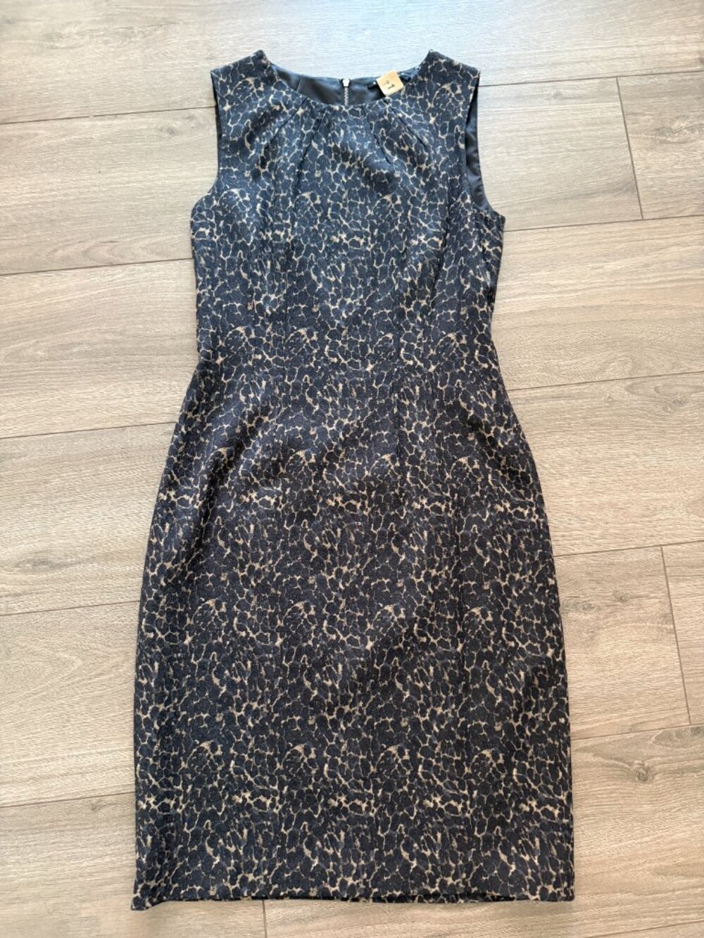Elie Tahari Leopard Animal Print Wool Dress Size 4
